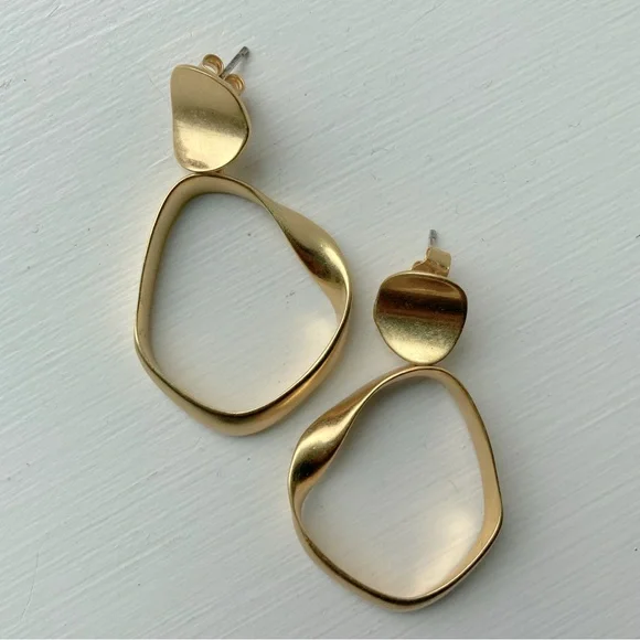 Madewell Gold/Brass Earrings - Picture 1 of 3